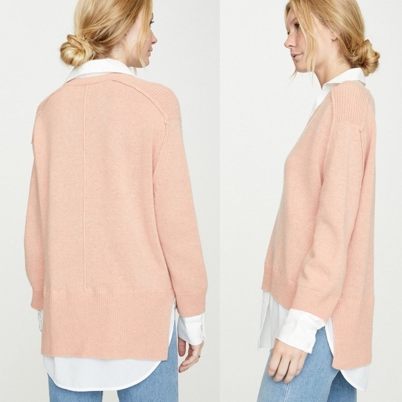 Brochu Walker Sweater Looker Layered V Neck Cashmere - Picture 5 of 14